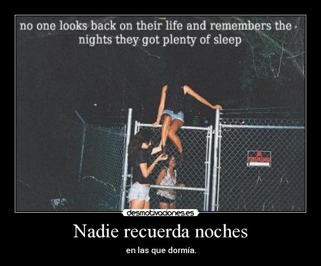 Nadie recuerda noches -