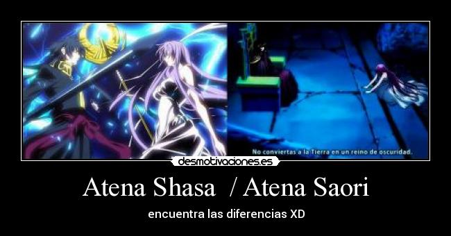 Atena Shasa  / Atena Saori - encuentra las diferencias XD