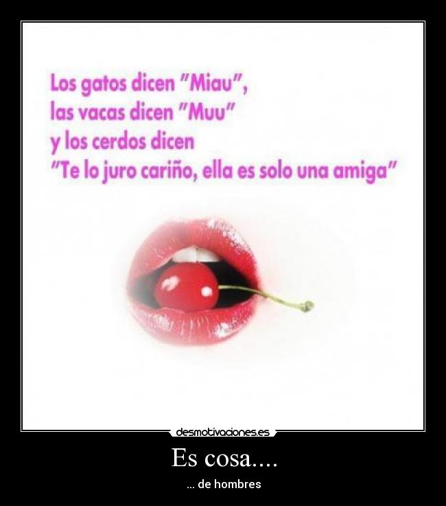 Es cosa.... -