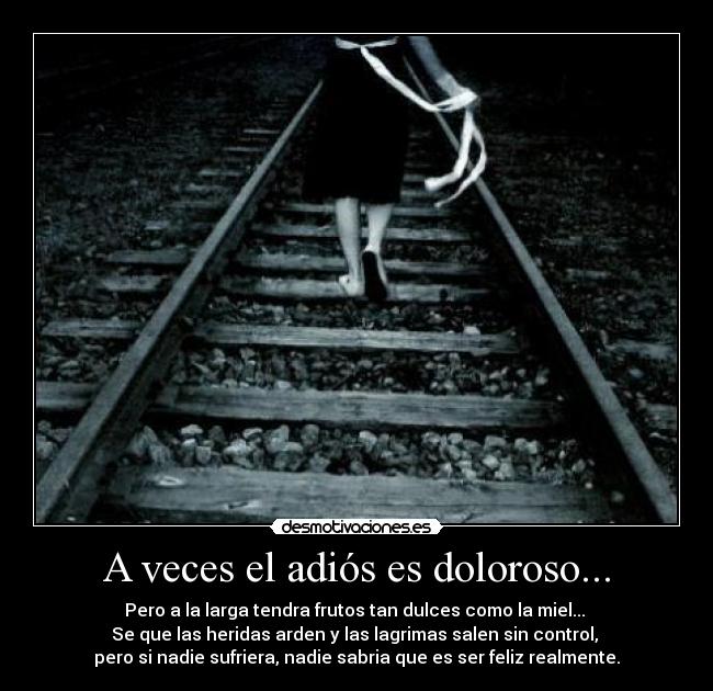 A veces el adiós es doloroso... -