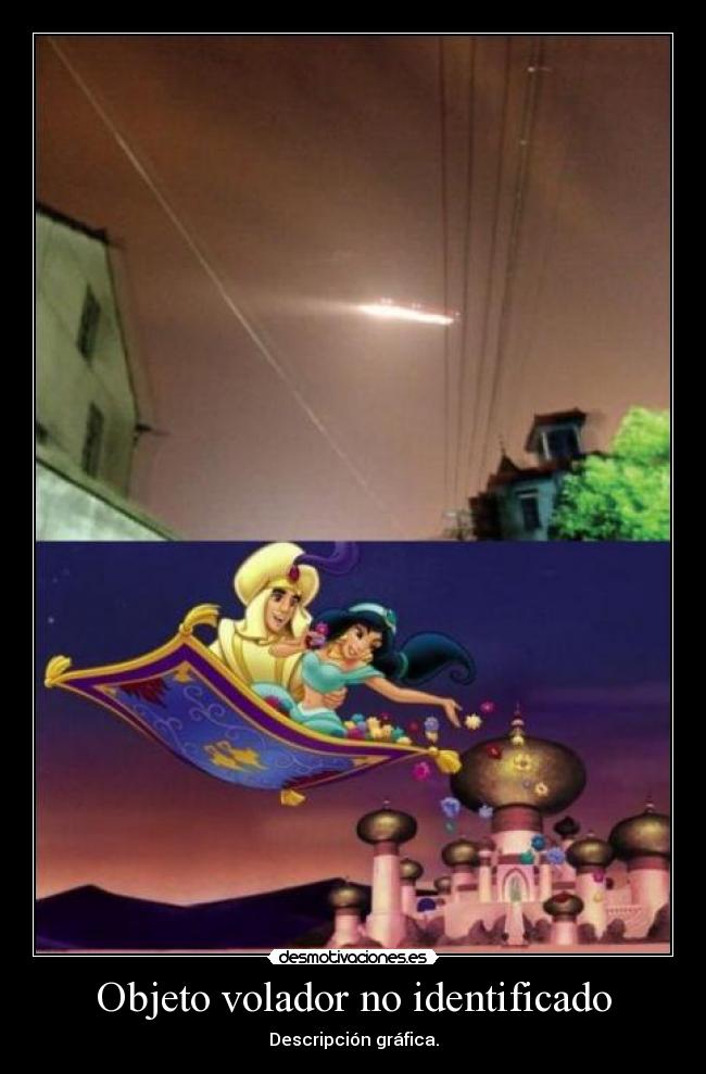 Objeto volador no identificado - Descripción gráfica.