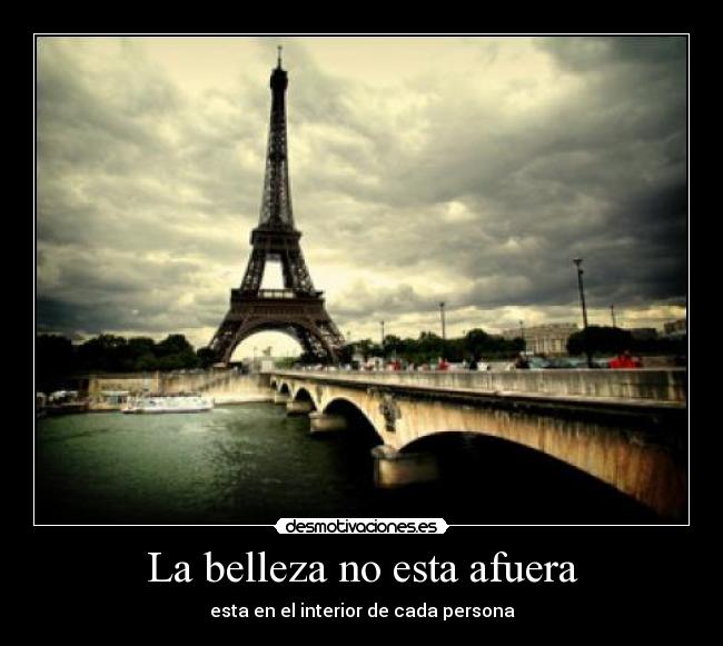 La belleza no esta afuera -