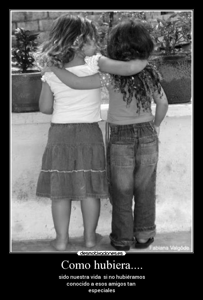 Como hubiera.... - sido nuestra vida  si no hubiéramos
conocido a esos amigos tan 
especiales