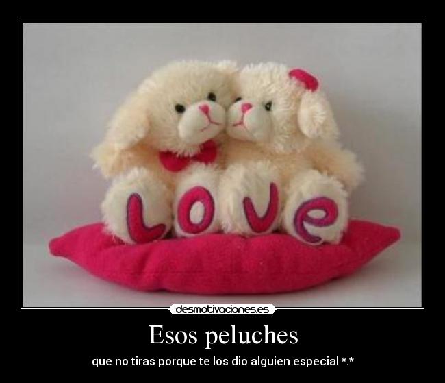 Esos peluches - que no tiras porque te los dio alguien especial *.*