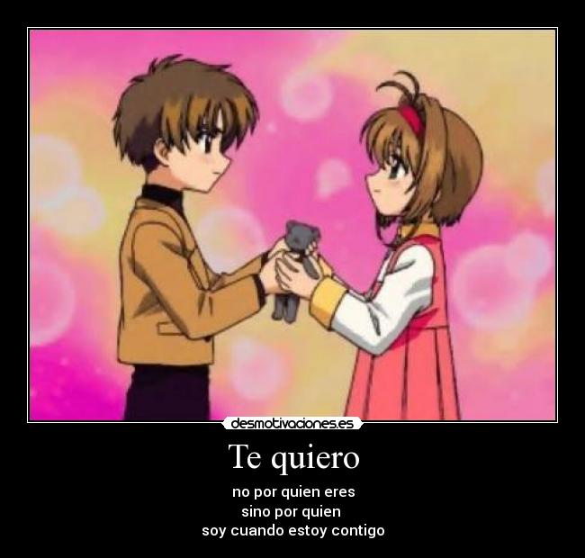 carteles quiero amor anime sakura carp captor lee shaoran desmotivaciones