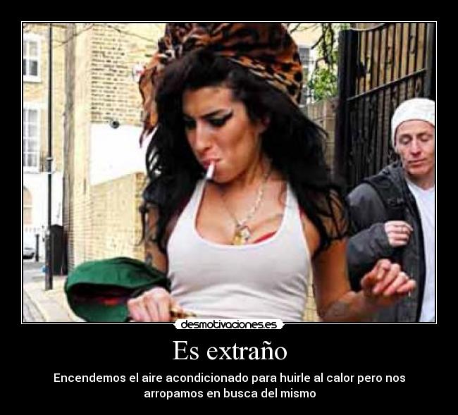 Es extraño - Encendemos el aire acondicionado para huirle al calor pero nos
arropamos en busca del mismo