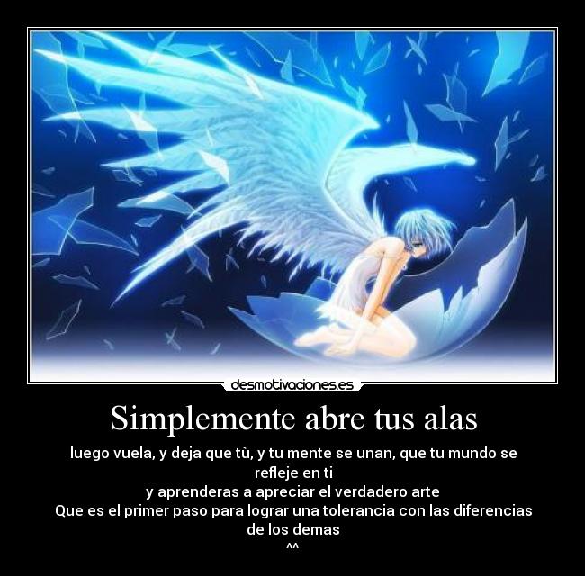 Simplemente abre tus alas -