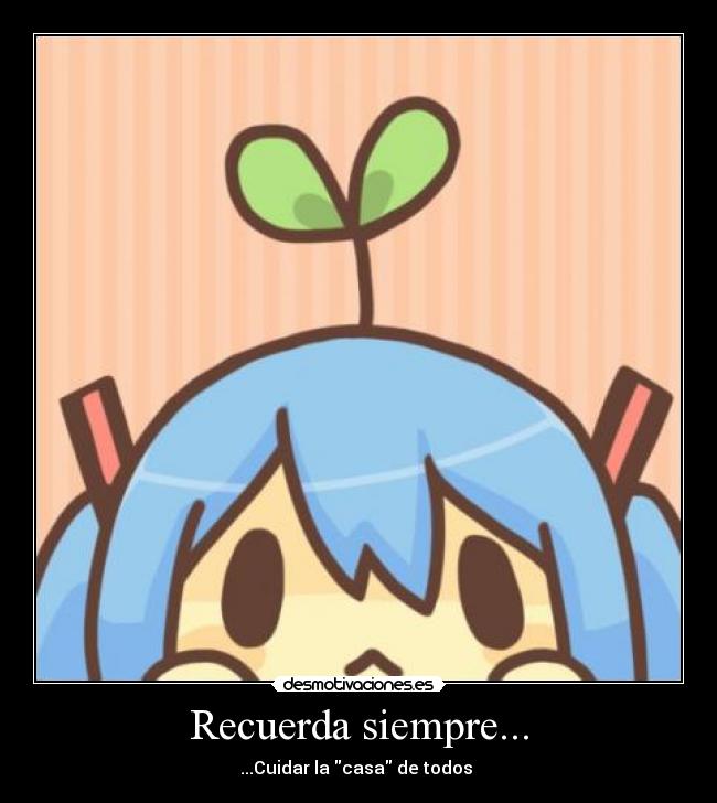 Recuerda siempre... - ...Cuidar la casa de todos 