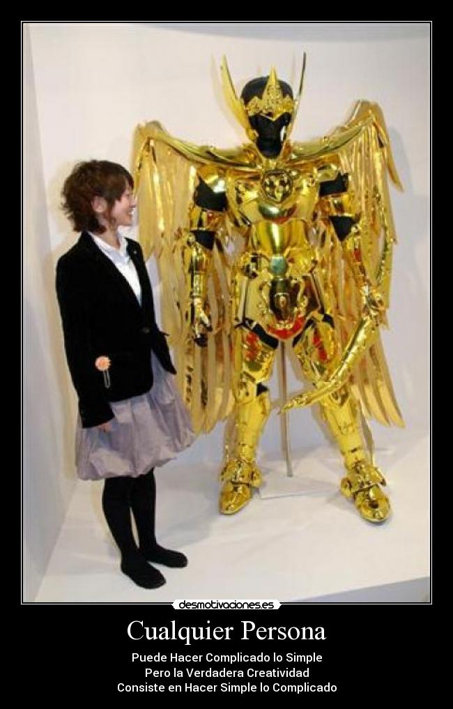 carteles japonesa creadora armadura oro real los caballeros del zodiaco desmotivaciones