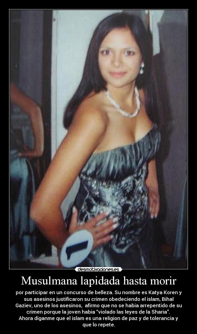 carteles lapidacion mujer musulmana islam sharia paz tolerancia desmotivaciones