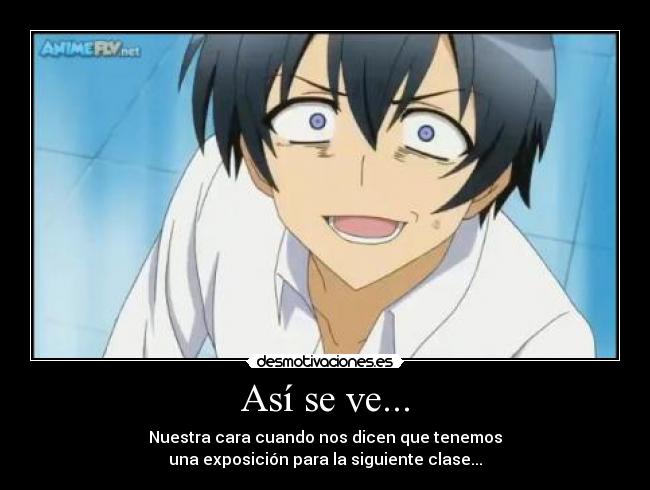 carteles escuela tarou sado anime otaku desmotivaciones