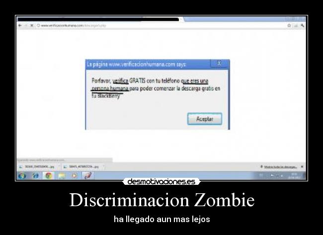 Discriminacion Zombie - ha llegado aun mas lejos