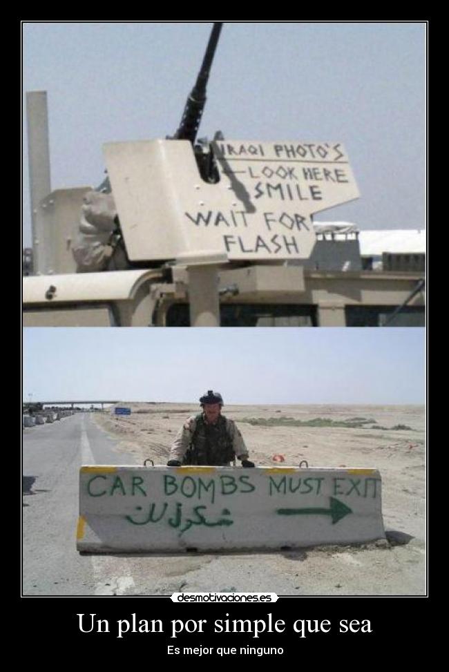 Un plan por simple que sea -