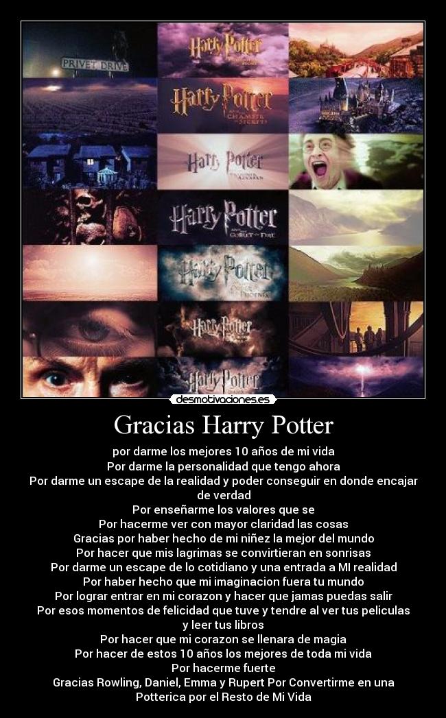 Gracias Harry Potter -