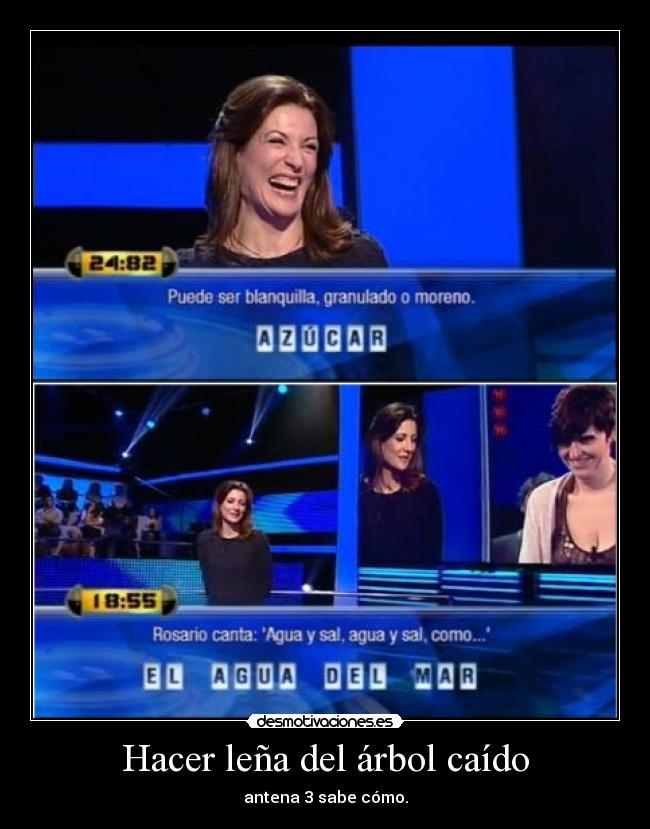 Hacer leña del árbol caído - antena 3 sabe cómo.