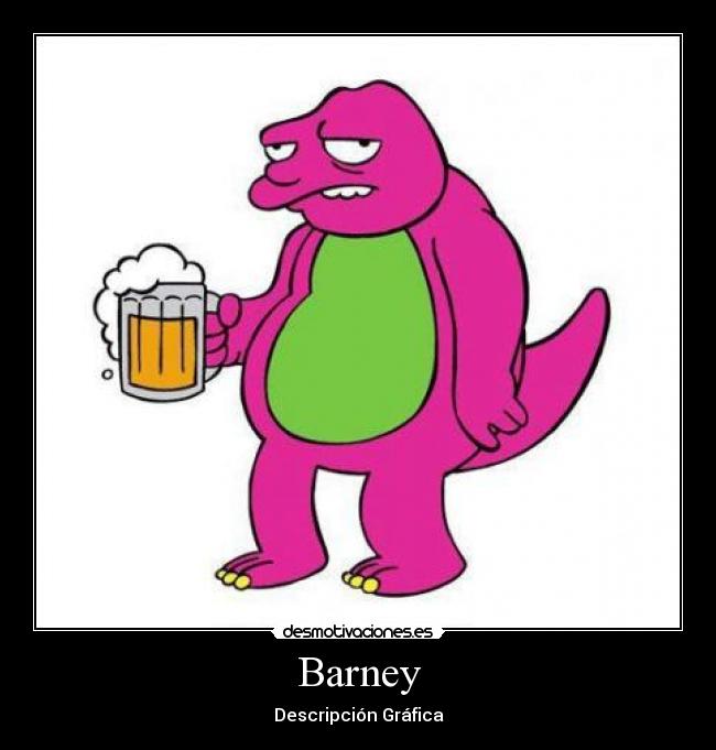 carteles barney lol borracho descripcion grafica los simpson desmotivaciones