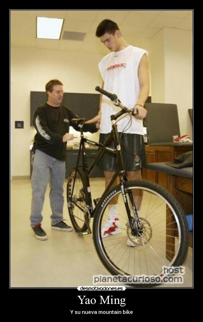 Yao Ming - Y su nueva mountain bike