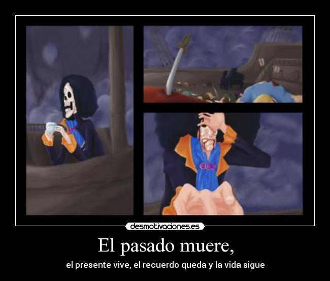 carteles pasado brook yohohohoho desmotivaciones