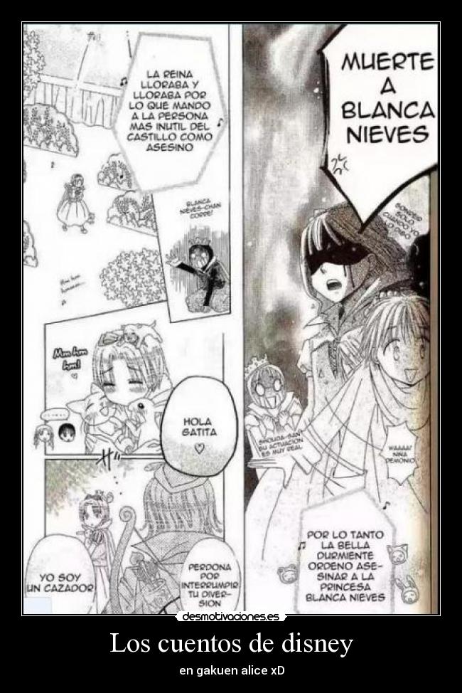 carteles anime gakuen alice manga desmotivaciones