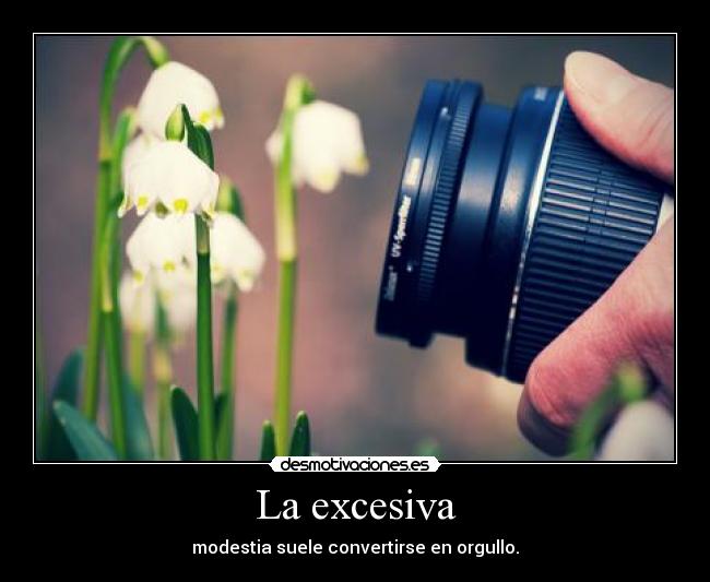 La excesiva - modestia suele convertirse en orgullo.