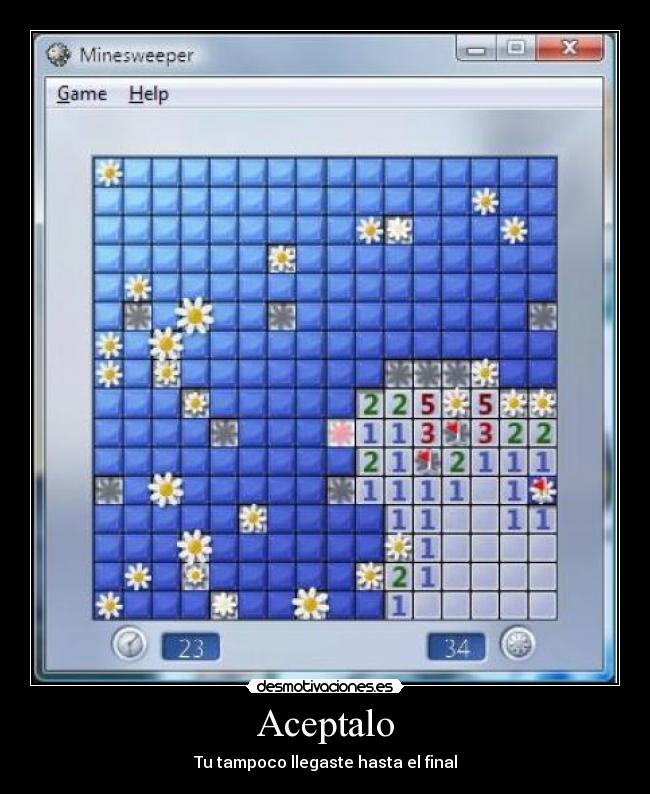 carteles buscaminas tampoco llegaste hasta final juegos windows desmotivaciones