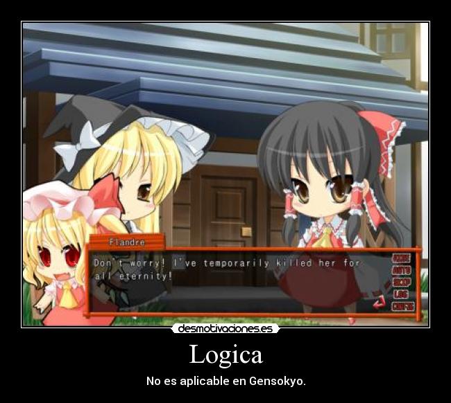 Logica - No es aplicable en Gensokyo.