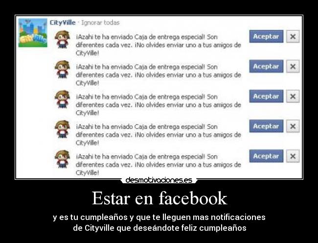 Estar en facebook -