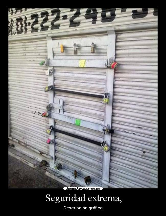 Seguridad extrema, - Descripción gráfica