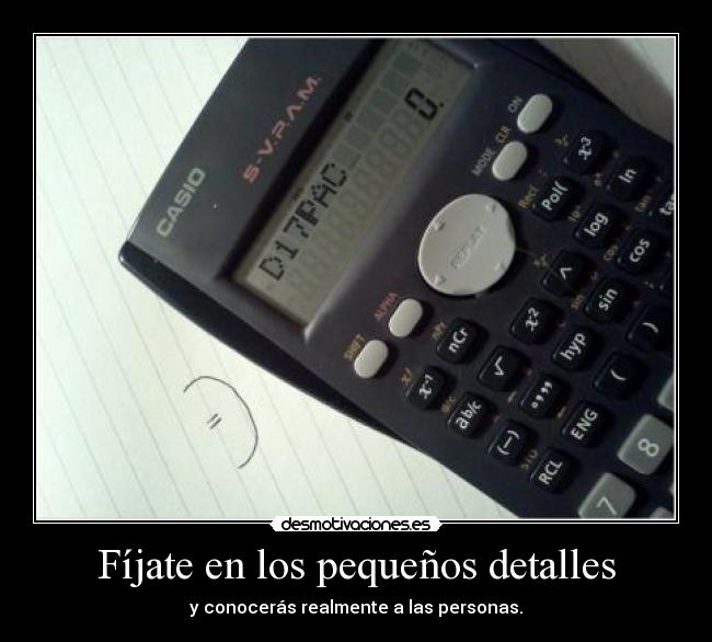 Fíjate en los pequeños detalles -