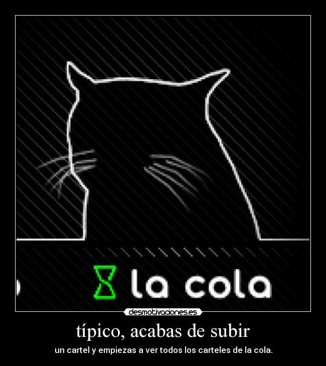 típico, acabas de subir -