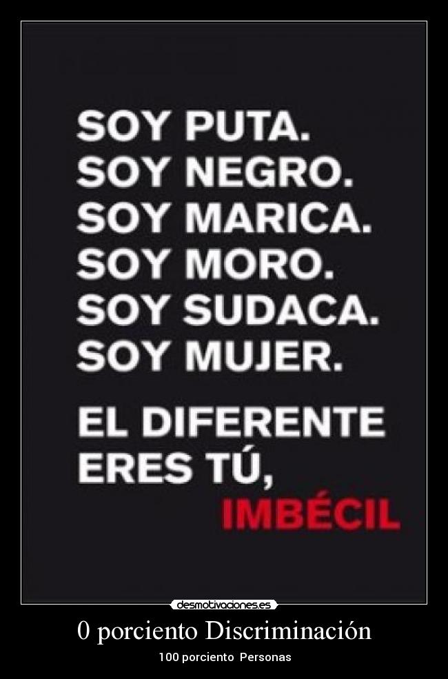 0 porciento Discriminación - 
