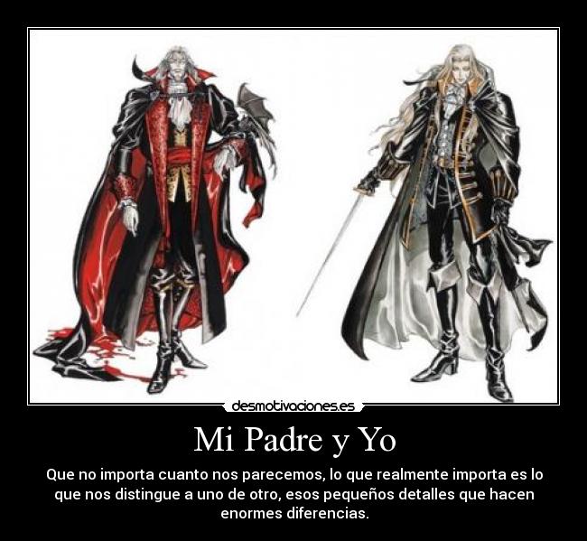 carteles padre dracula alucard padre hijo desmotivaciones