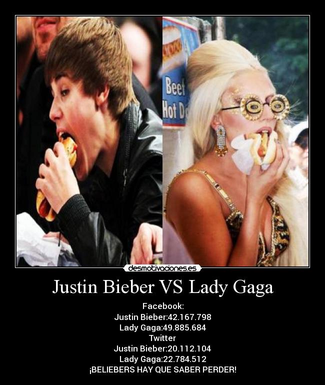 Justin Bieber VS Lady Gaga - 