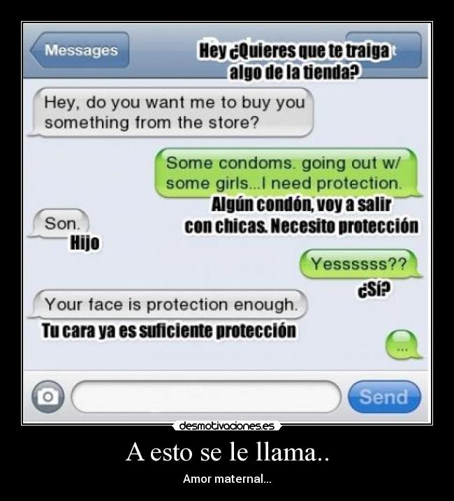 A esto se le llama.. - Amor maternal...