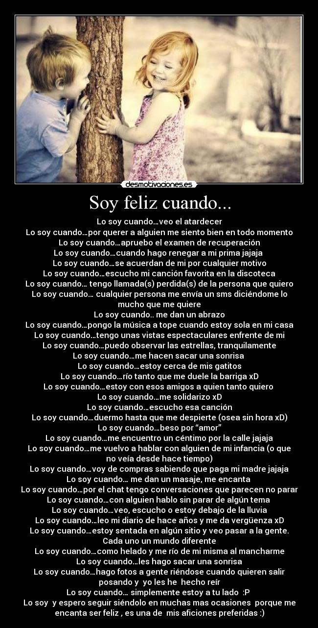 Soy feliz cuando... -