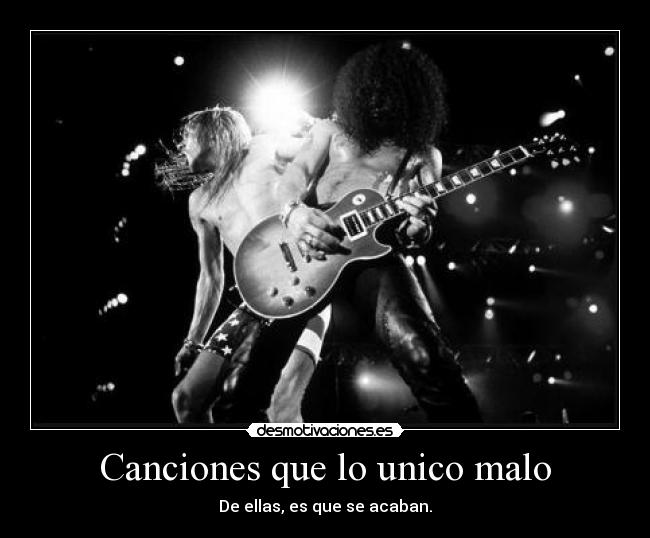 Canciones que lo unico malo -