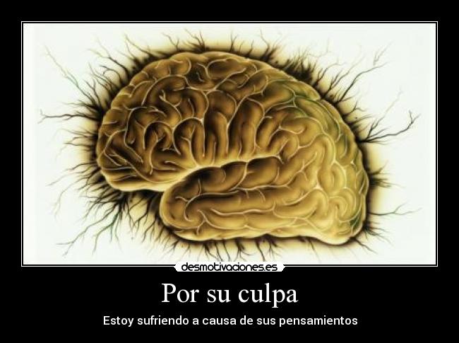 Por su culpa - Estoy sufriendo a causa de sus pensamientos