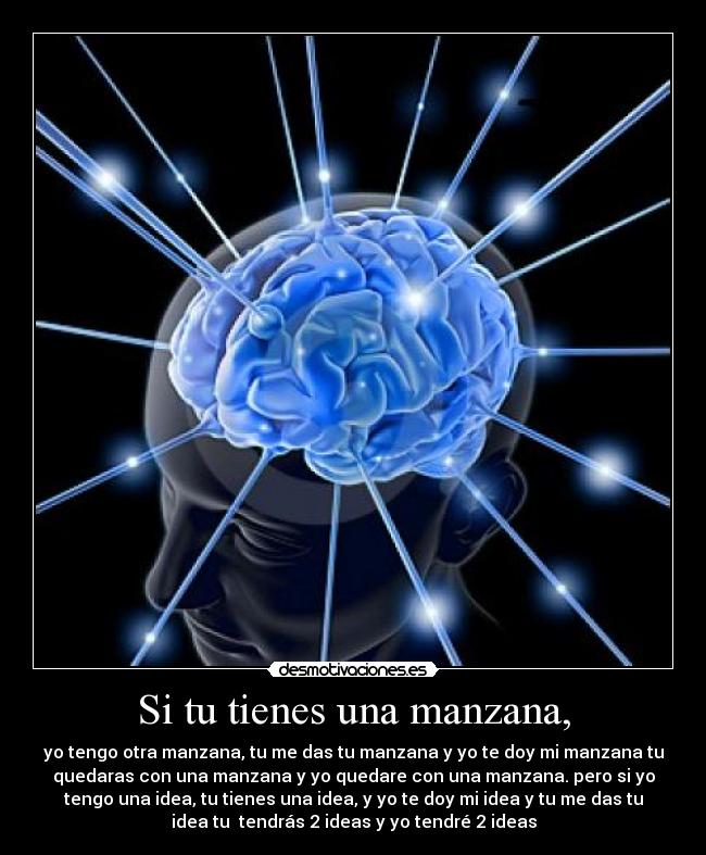 Si tu tienes una manzana, - 