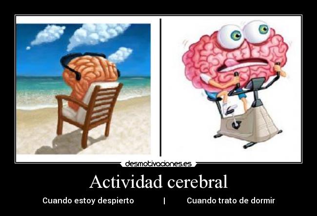 Actividad cerebral - Cuando estoy despierto | Cuando trato de dormir