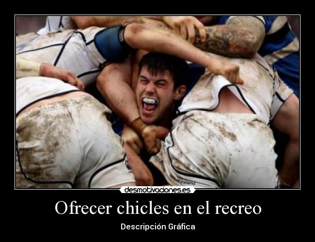 Ofrecer chicles en el recreo - Descripción Gráfica