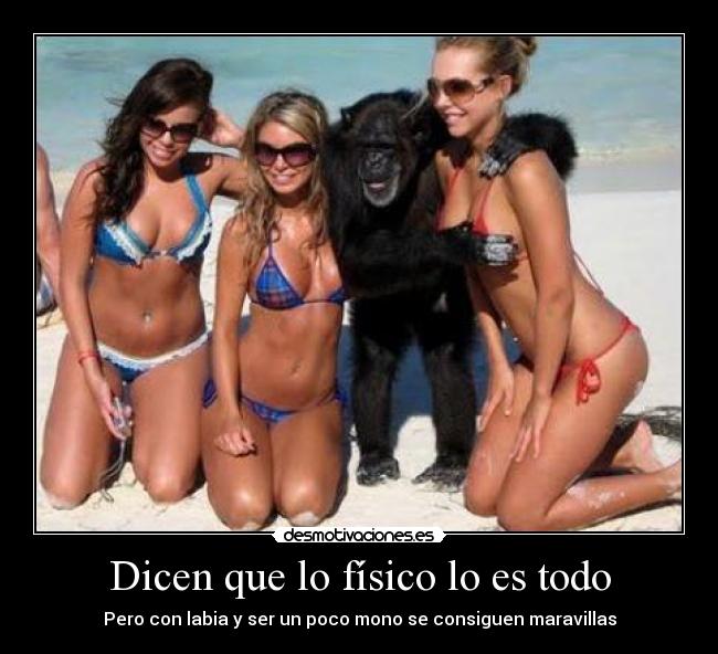 Dicen que lo físico lo es todo - Pero con labia y ser un poco mono se consiguen maravillas