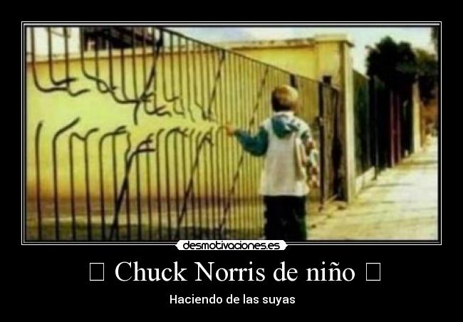 ☢ Chuck Norris de niño ☢ - Haciendo de las suyas