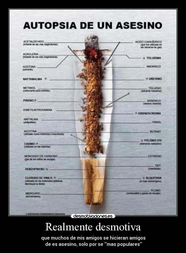 Realmente desmotiva - que muchos de mis amigos se hicieran amigos
 de es asesino, solo por se mas populares