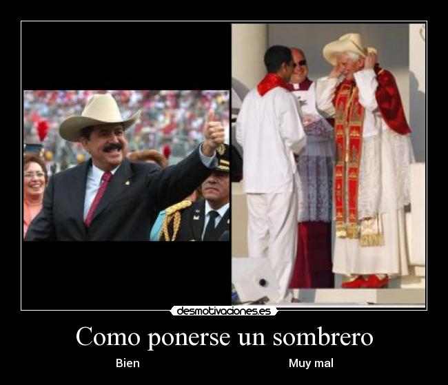 Como ponerse un sombrero - Bien Muy mal