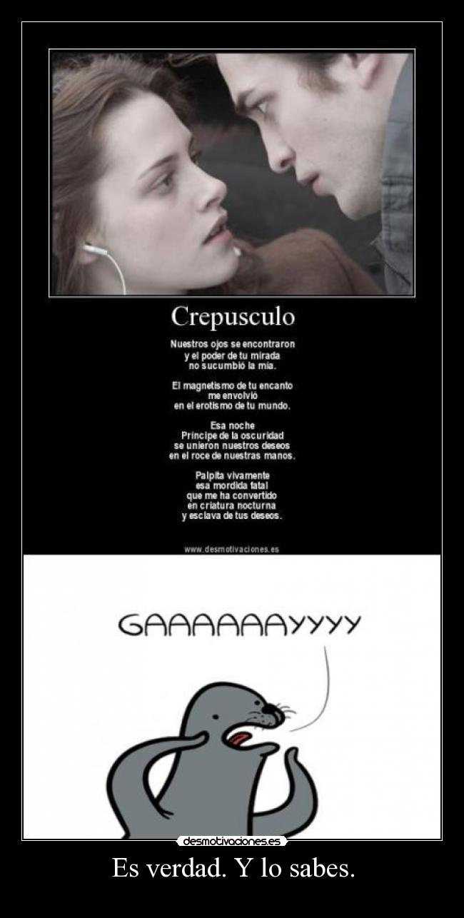 Es verdad. Y lo sabes. - 