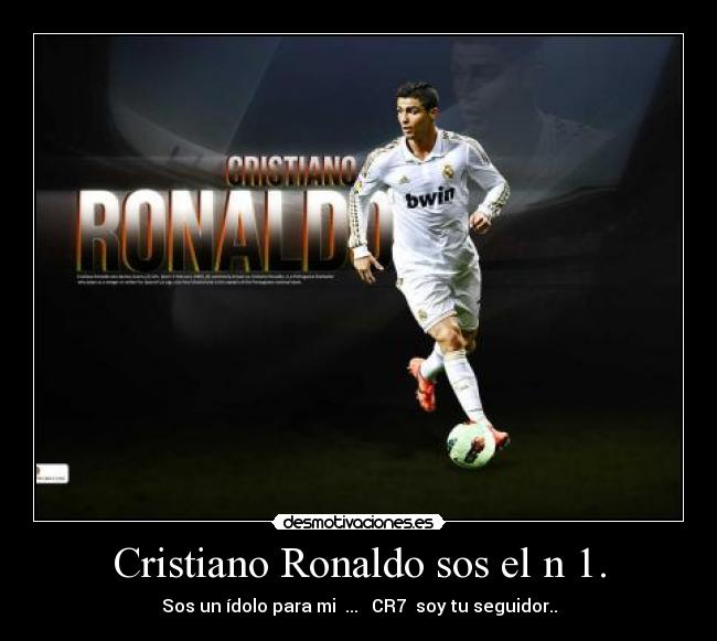 Cristiano Ronaldo sos el n 1. -