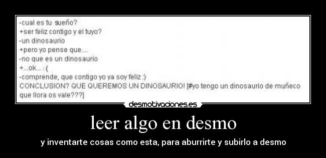 leer algo en desmo -
