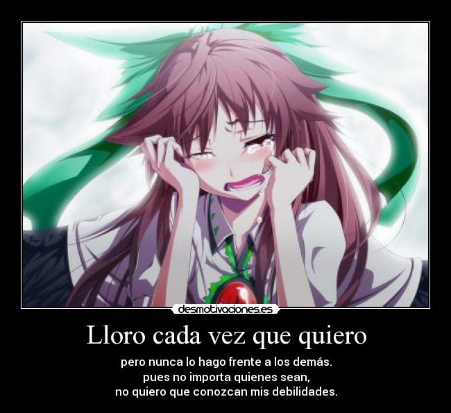 Lloro cada vez que quiero -