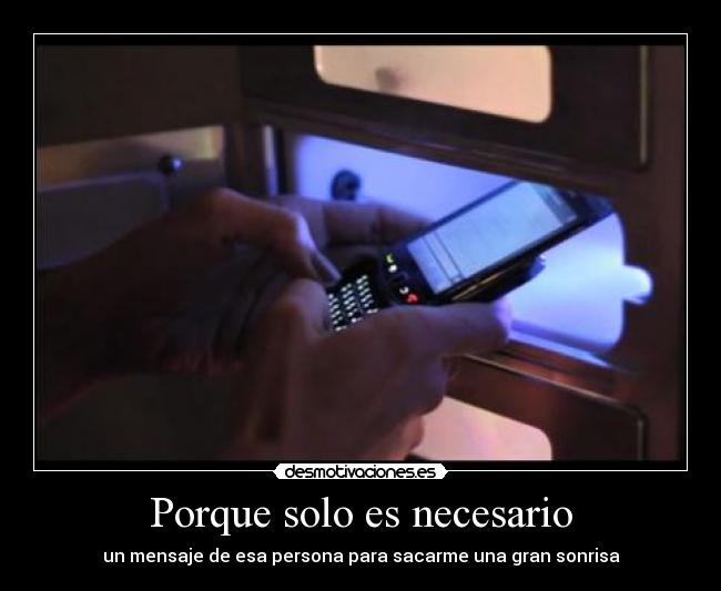 Porque solo es necesario -