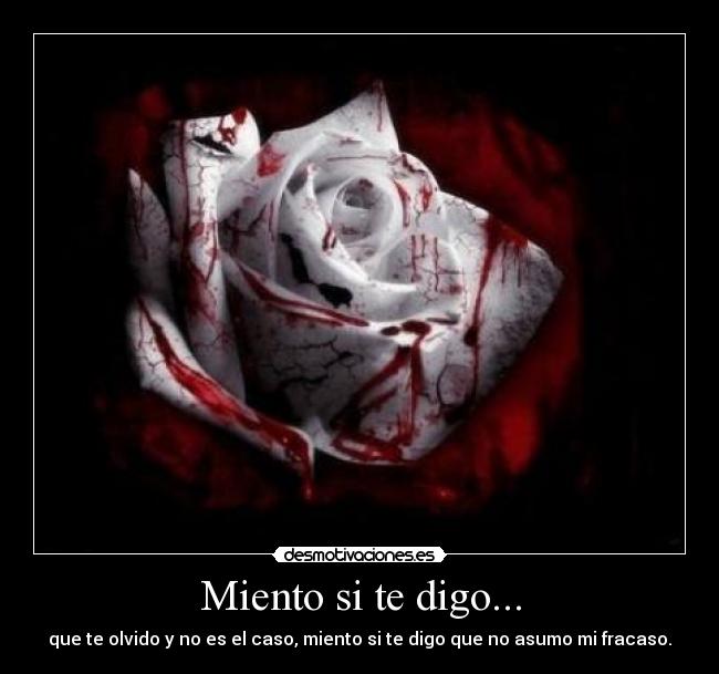 Miento si te digo... - que te olvido y no es el caso, miento si te digo que no asumo mi fracaso.